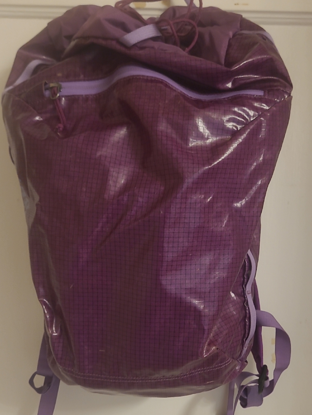 Patagonia Lavender Purple Black Hole Cinch 20 L pack